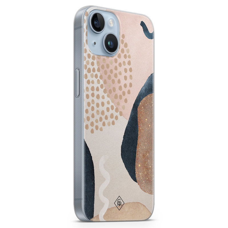 Casimoda iPhone 14 Plus siliconen hoesje - Abstract dots