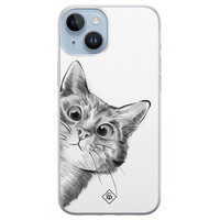Casimoda iPhone 14 Plus siliconen hoesje - Kat kiekeboe