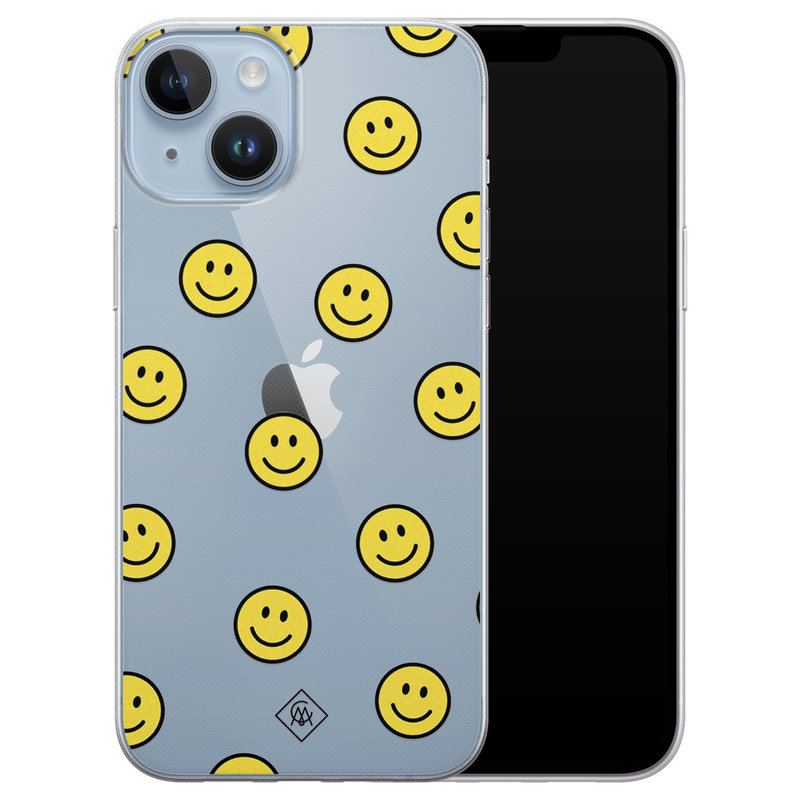 Casimoda iPhone 14 Plus siliconen hoesje - Smileys