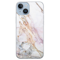 Casimoda iPhone 14 Plus siliconen hoesje - Parelmoer marmer