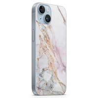 Casimoda iPhone 14 Plus siliconen hoesje - Parelmoer marmer