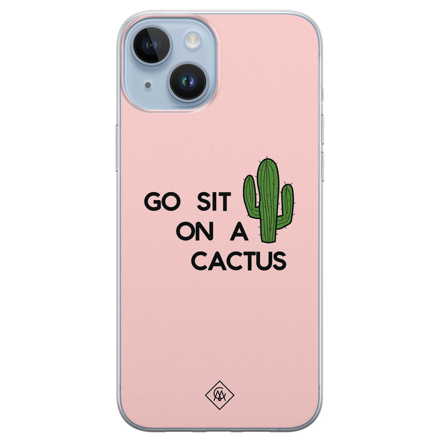 iPhone 14 Plus siliconen hoesje - Go sit on a cactus
