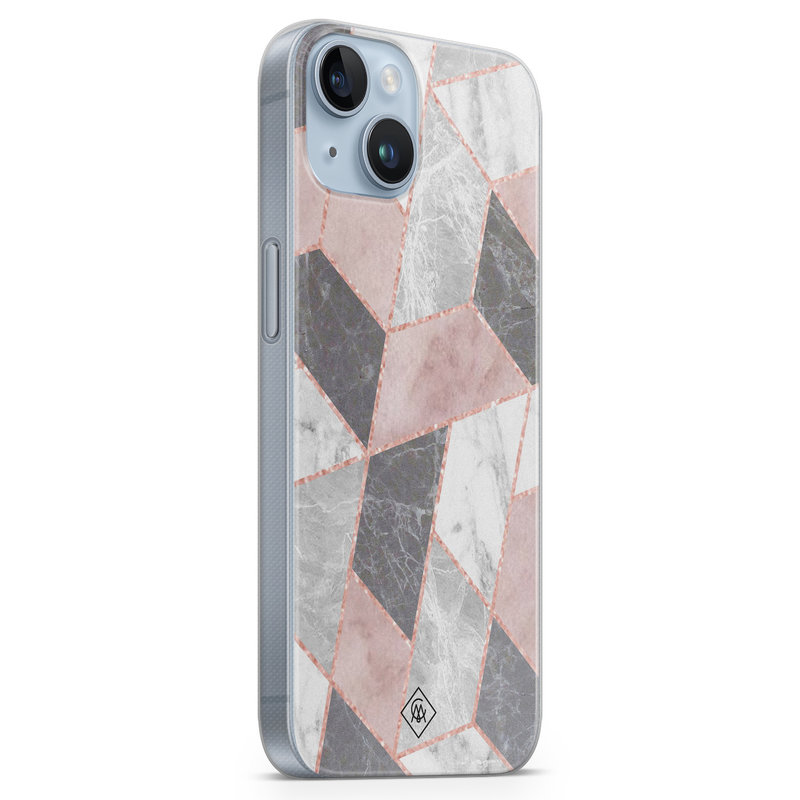 Casimoda iPhone 14 Plus siliconen hoesje - Stone grid