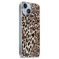 Casimoda iPhone 14 Plus siliconen hoesje - Golden wildcat