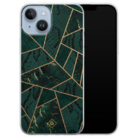 Casimoda iPhone 14 Plus siliconen hoesje - Abstract groen