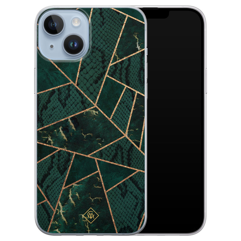 Casimoda iPhone 14 Plus siliconen hoesje - Abstract groen