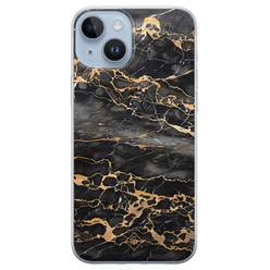 Casimoda iPhone 14 Plus siliconen hoesje - Marmer grijs brons