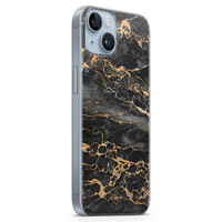 Casimoda iPhone 14 Plus siliconen hoesje - Marmer grijs brons