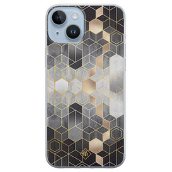 Casimoda iPhone 14 Plus siliconen hoesje - Grey cubes