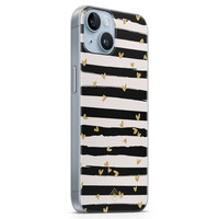 Casimoda iPhone 14 Plus siliconen hoesje - Hart streepjes