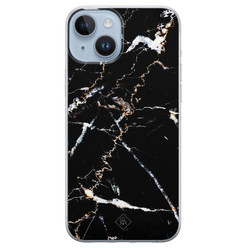 Casimoda iPhone 14 Plus siliconen hoesje - Marmer zwart