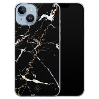 Casimoda iPhone 14 Plus siliconen hoesje - Marmer zwart