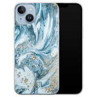 Casimoda iPhone 14 Plus siliconen hoesje - Marble sea