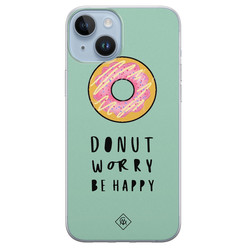 Casimoda iPhone 14 Plus siliconen hoesje - Donut worry