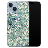 Casimoda iPhone 14 Plus siliconen hoesje - Mandala blauw