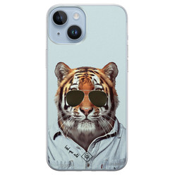 Casimoda iPhone 14 Plus siliconen hoesje - Tijger wild