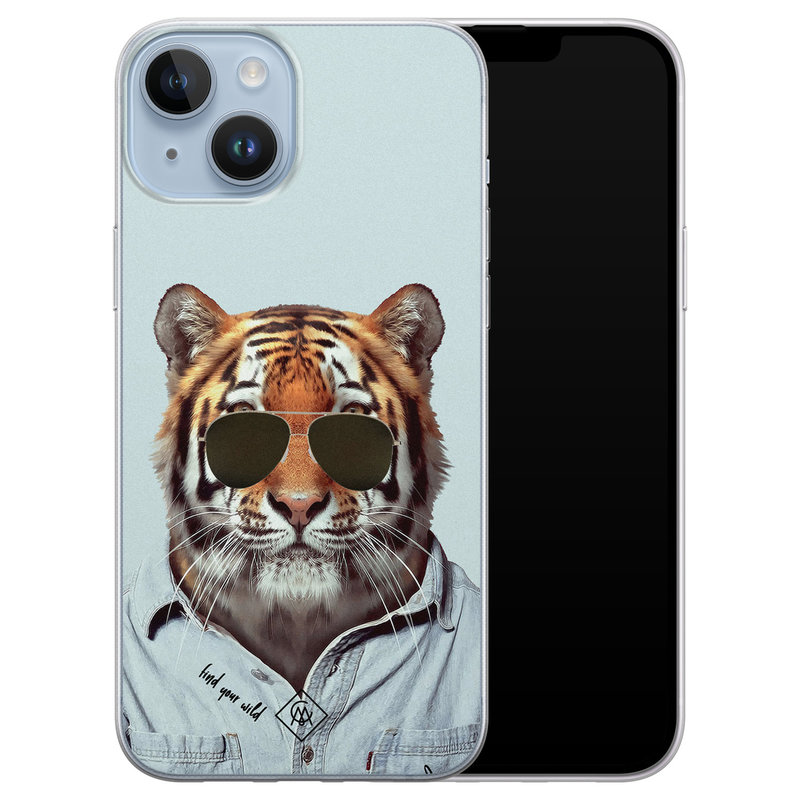 Casimoda iPhone 14 Plus siliconen hoesje - Tijger wild