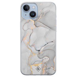 Casimoda iPhone 14 Plus siliconen hoesje - Marmer grijs