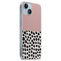 Casimoda iPhone 14 Plus siliconen hoesje - Pink dots