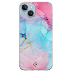 Casimoda iPhone 14 Plus siliconen hoesje - Marble colorbomb