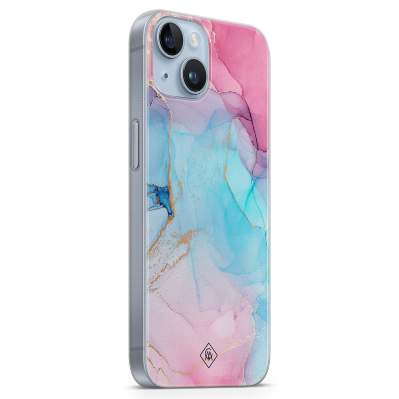 Casimoda iPhone 14 Plus siliconen hoesje - Marble colorbomb