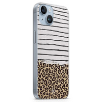 Casimoda iPhone 14 Plus siliconen hoesje - Leopard lines