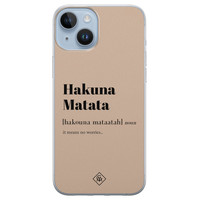 Casimoda iPhone 14 Plus siliconen hoesje - Hakuna matata