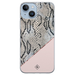 Casimoda iPhone 14 Plus siliconen hoesje - Snake print