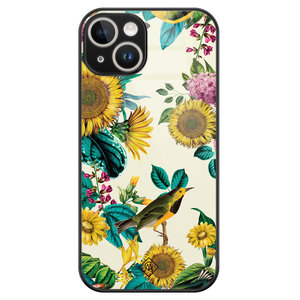 Casimoda iPhone 14 glazen hardcase - Sunflowers