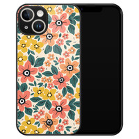 Casimoda iPhone 14 glazen hardcase - Blossom