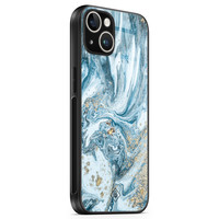 Casimoda iPhone 14 glazen hardcase - Marble sea