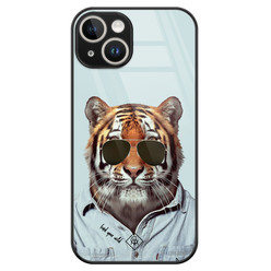 Casimoda iPhone 14 glazen hardcase - Tijger wild