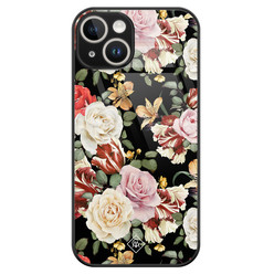 Casimoda iPhone 14 glazen hardcase - Flowerpower