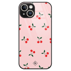 Casimoda iPhone 14 glazen hardcase - Kersjes