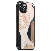 Casimoda iPhone 14 glazen hardcase - Abstract dots