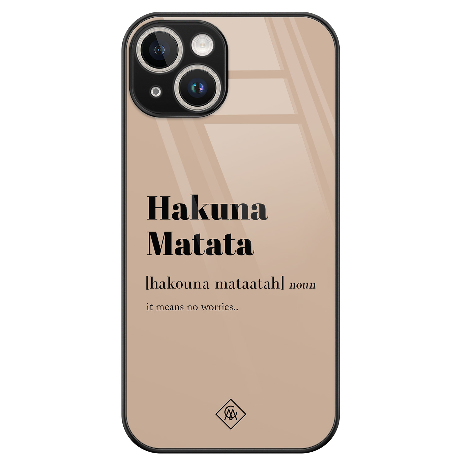 iPhone 14 glazen hardcase - Hakuna Matata