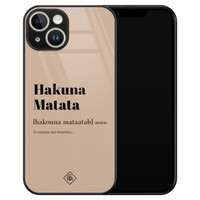 Casimoda iPhone 14 glazen hardcase - Hakuna Matata