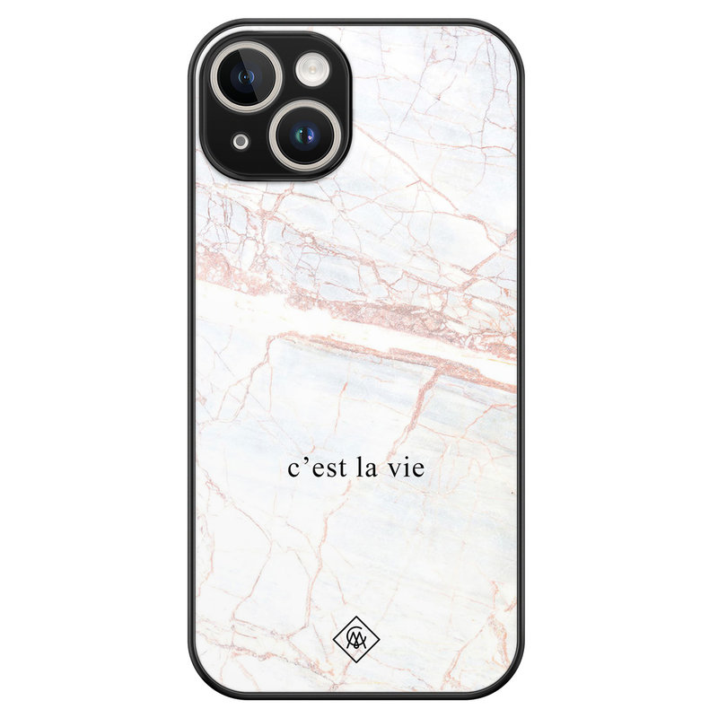 Casimoda iPhone 14 glazen hardcase - C'est la vie