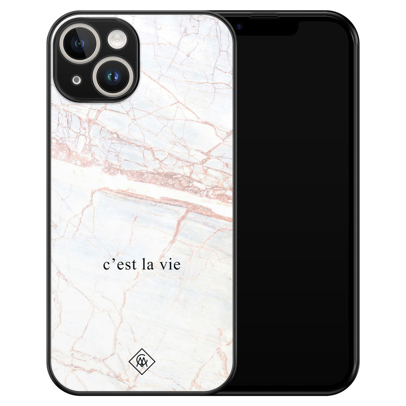 Casimoda iPhone 14 glazen hardcase - C'est la vie