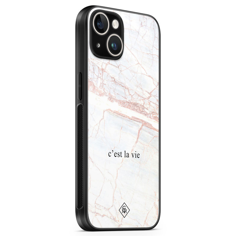Casimoda iPhone 14 glazen hardcase - C'est la vie
