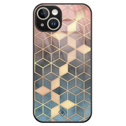 Casimoda iPhone 14 glazen hardcase - Cubes art