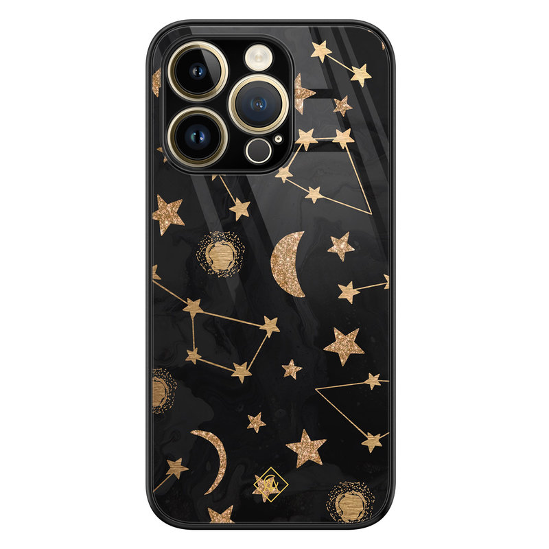 Casimoda iPhone 14 Pro glazen hardcase - Counting the stars