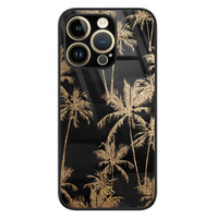 Casimoda iPhone 14 Pro glazen hardcase - Palmbomen