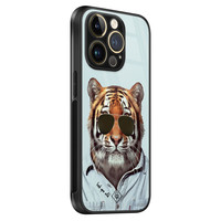 Casimoda iPhone 14 Pro glazen hardcase - Tijger wild