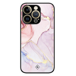 Casimoda iPhone 14 Pro glazen hardcase - Purple sky