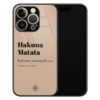 Casimoda iPhone 14 Pro glazen hardcase - Hakuna Matata