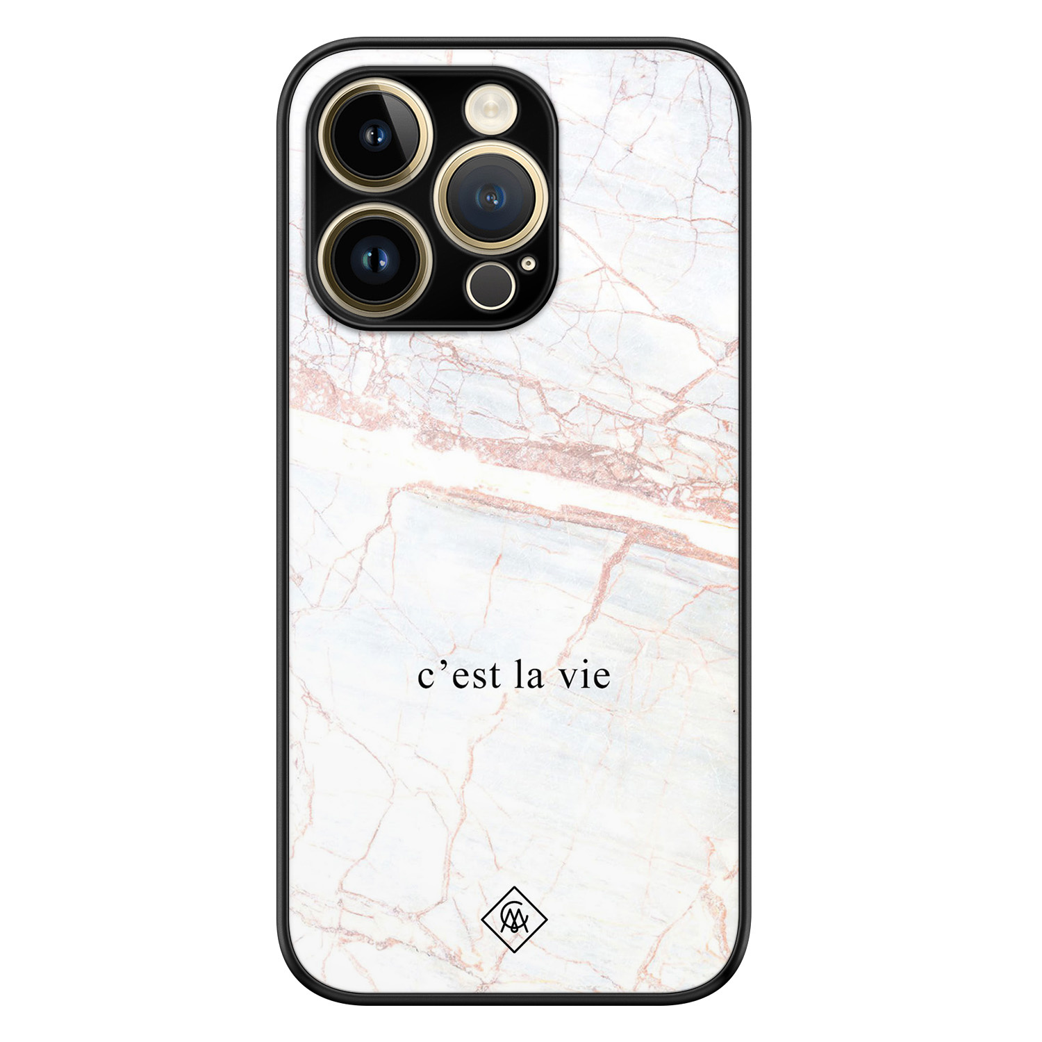 iPhone 14 Pro glazen hardcase - C&apos;est la vie