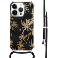 Casimoda iPhone 14 Pro hoesje met koord - Palmbomen