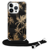 Casimoda iPhone 14 Pro hoesje met koord - Palmbomen