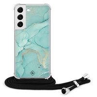 Casimoda Samsung Galaxy S22 hoesje met koord - Touch of mint